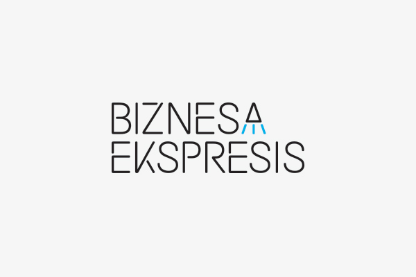 Biznesa ekspresis logo un reklāmas vizuāļi