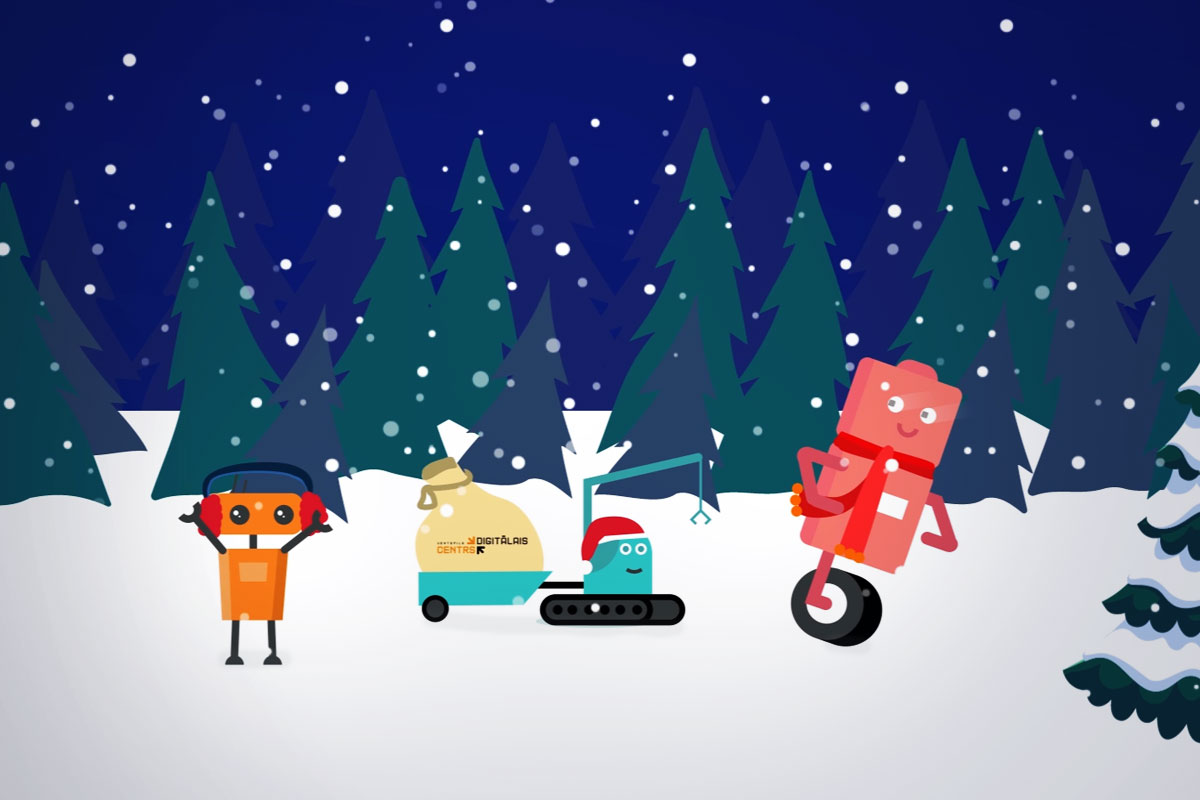 Ziemassvētku video animācija Ventspils Digitālajam centram