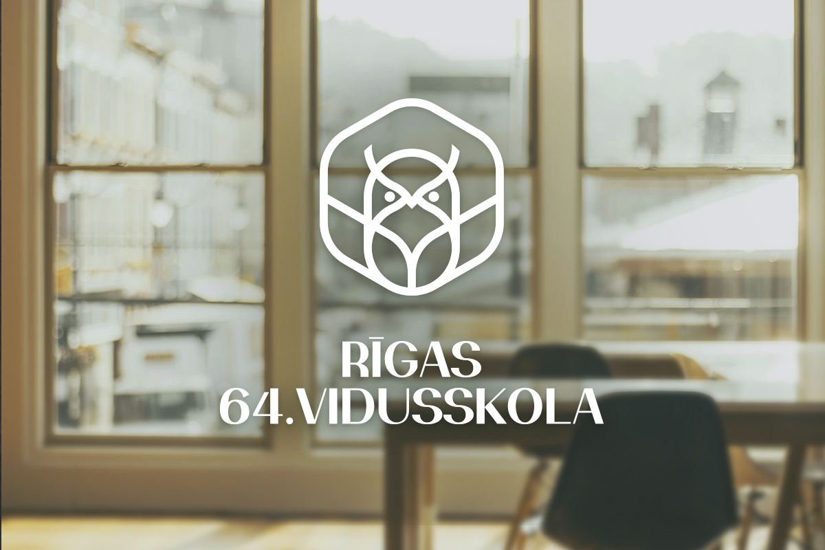The graphic identity of Riga 64th Secondary School