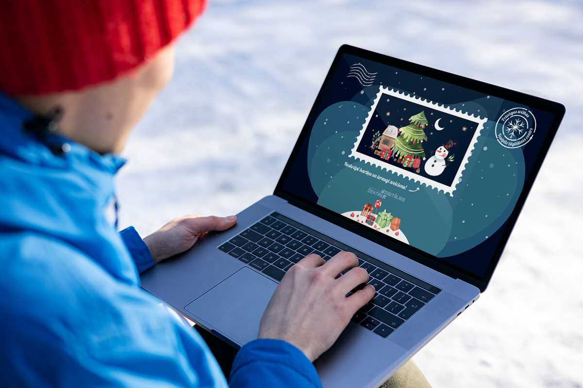 Ventspils digitālā centra Ziemassvētku kartiņas izstrāde